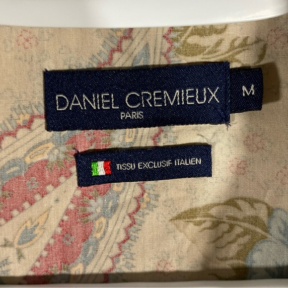 Daniel Cremieux Paris Mens Size M Floral Paisley Button Down Shirt Pearl Snap - Picture 3 of 9